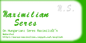 maximilian seres business card